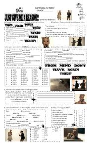 English Worksheet: LISTENING ACTIVITY