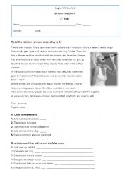 English Worksheet: Saras daily routine