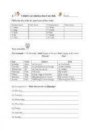 English Worksheet: Past and present pairwork