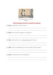 English Worksheet: RUBY BRIDGES PAINTING ANALYSIS