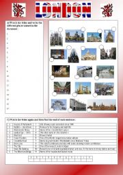 English Worksheet: London - Famous places