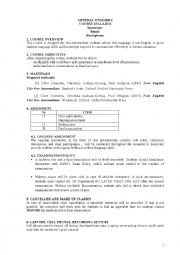 course syllabus new english file