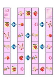 English Worksheet: Valetines Day board game
