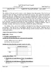 English Worksheet:  children in the past  ( used to ) exam