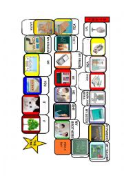 English Worksheet: have has board game
