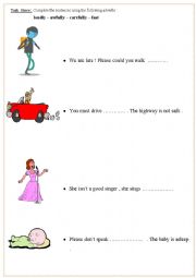 English Worksheet: Adverbs of manner