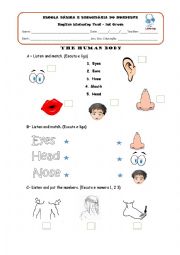 English Worksheet: Listening test