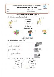 English Worksheet: Listening test