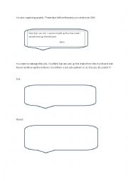English Worksheet: Organising a Party