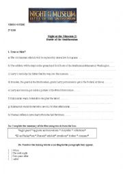 English Worksheet: A night at the Museum II