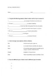 English Worksheet: WEATHER AND CLIMATE
