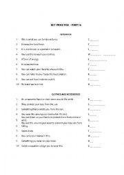 English Worksheet: Ket Practise Part 6
