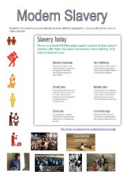 English Worksheet: Modern slavery