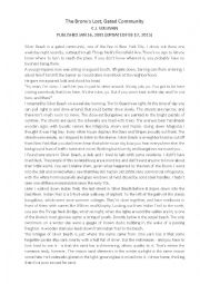English Worksheet: Gated community