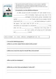 Into the wild - worksheet