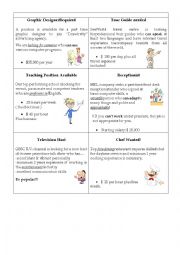 English Worksheet: an integrated lesson for the theme jobs