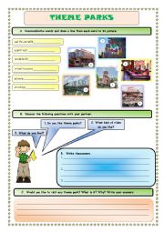 English Worksheet: Theme Parks