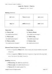 English Worksheet: This/That