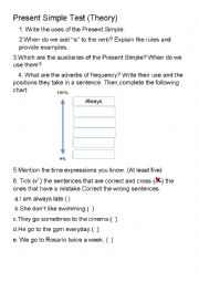 Present Simple Test (theory)