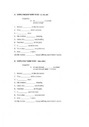 English Worksheet: verb to be 