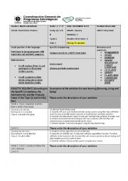 English Worksheet: lesson plan