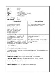 English Worksheet: Reading 11 years old