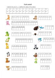 English Worksheet: animals 