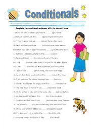 English Worksheet: CONDITIONALS