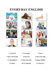 English Worksheet: Everyday English