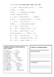 English Worksheet: there is/are/isnt/arent  some/any/a/an