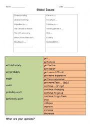 English Worksheet: Predicting the Future - will