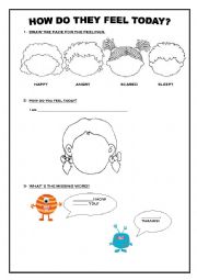 English Worksheet: Feellings