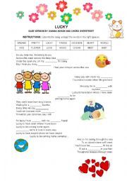 English Worksheet: Song Lyrics 