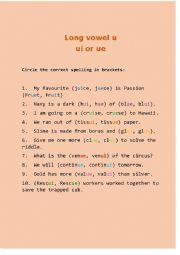 Long vowel u - ui or ue