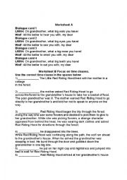 English Worksheet: Little Red Riding Hood