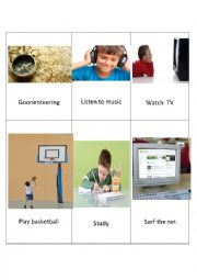 English Worksheet: Vocabulary: Free time activities