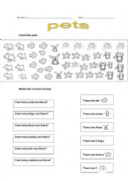 English Worksheet: pets