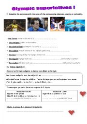 English Worksheet: Olympic superlatives