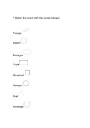 English Worksheet: Shapes