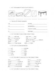 English Worksheet: Classroom object