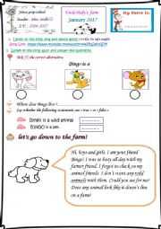 English Worksheet: Uncle hedys farm ( module three,section two Tunisian programme)
