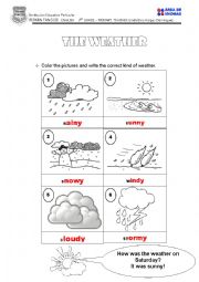 English Worksheet: The weather