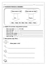 English Worksheet: Possessive pronouns