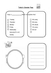 English Worksheet: Todays page