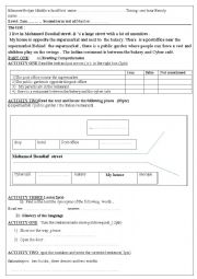 English Worksheet:  showing the way( asking for direction 