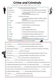 English Worksheet: Crime and Criminals 