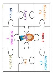 possessive pronouns puzzle