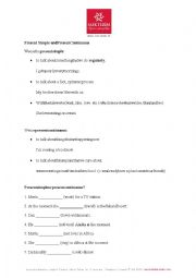 English Worksheet: present simple&present cont. tense