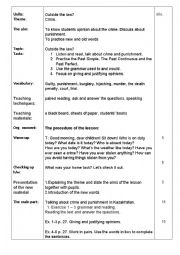 English Worksheet: Crime. Outside the law