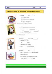 English Worksheet: Occupations